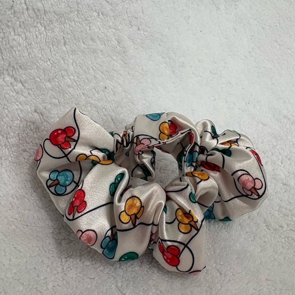 Christmas Light Mickey Mouse Ears Scrunchie